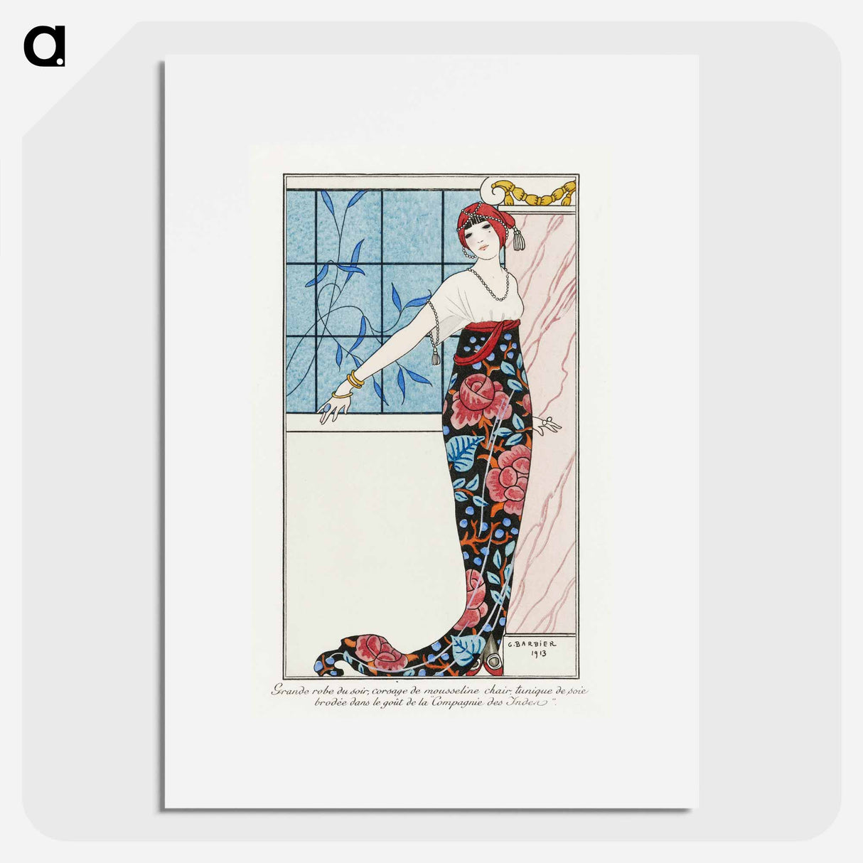Costumes Parisiens: Grande robe du soir - ジョージ バービエ Poster.