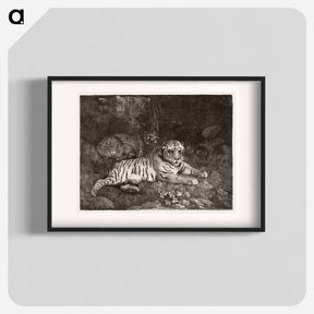 アートポスター-A Tiger and a Sleeping Leopard
 - ジョージ スタッブス Poster.