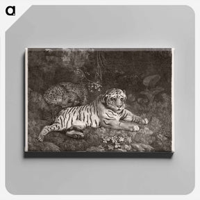 アートパネル-A Tiger and a Sleeping Leopard
 - ジョージ スタッブス Canvas.