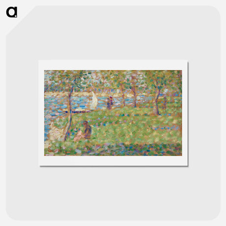 アートポストカード-Study for "La Grande Jatte" - ジョルジュ スーラ Postcard.