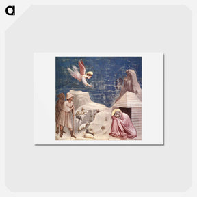 アートポストカード-The Dream of Joachim - ジョット ディ ボンドーネ Postcard.