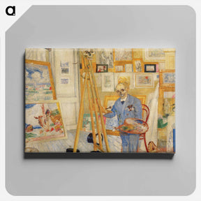 アートパネル-The Skeleton Painter - ジェームズ アンソール Canvas.