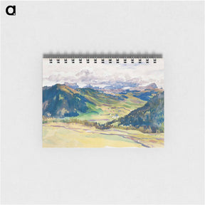 アートメモ帳-Open Valley, Dolomites - ジョン シンガー サージェント Memo.