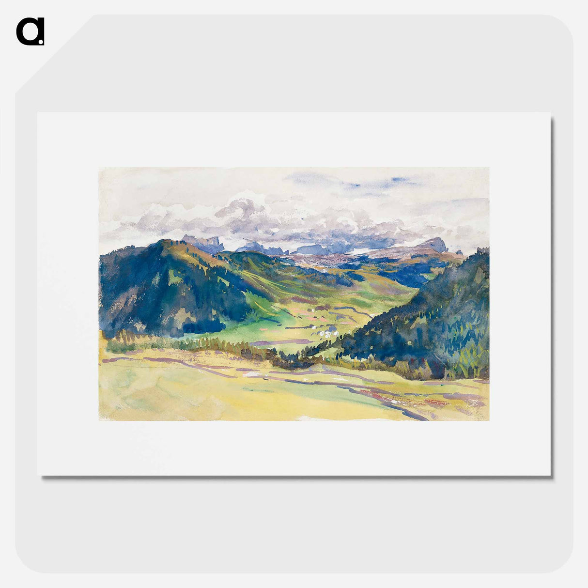 Open Valley, Dolomites - John Singer Sargent Poster.