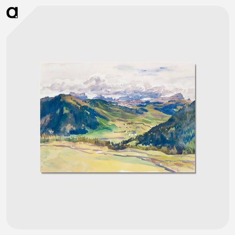 アートポストカード-Open Valley, Dolomites - ジョン シンガー サージェント Postcard.