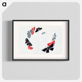 アートポスター-Japanese butterfly - 神坂 雪佳 Poster.