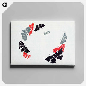 アートパネル-Japanese butterfly - 神坂 雪佳 Canvas.