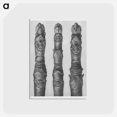 アートポストカード-Aesculus parviflora (Horse–Chestnut) yong shoots enlarged 12 times - カール ブロスフェルト Postcard.