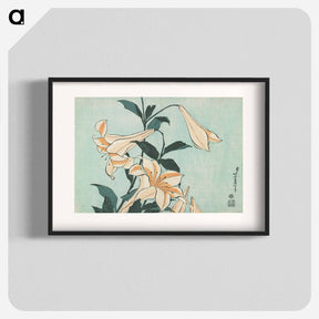 アートポスター-Lilies - 葛飾 北斎 Poster.