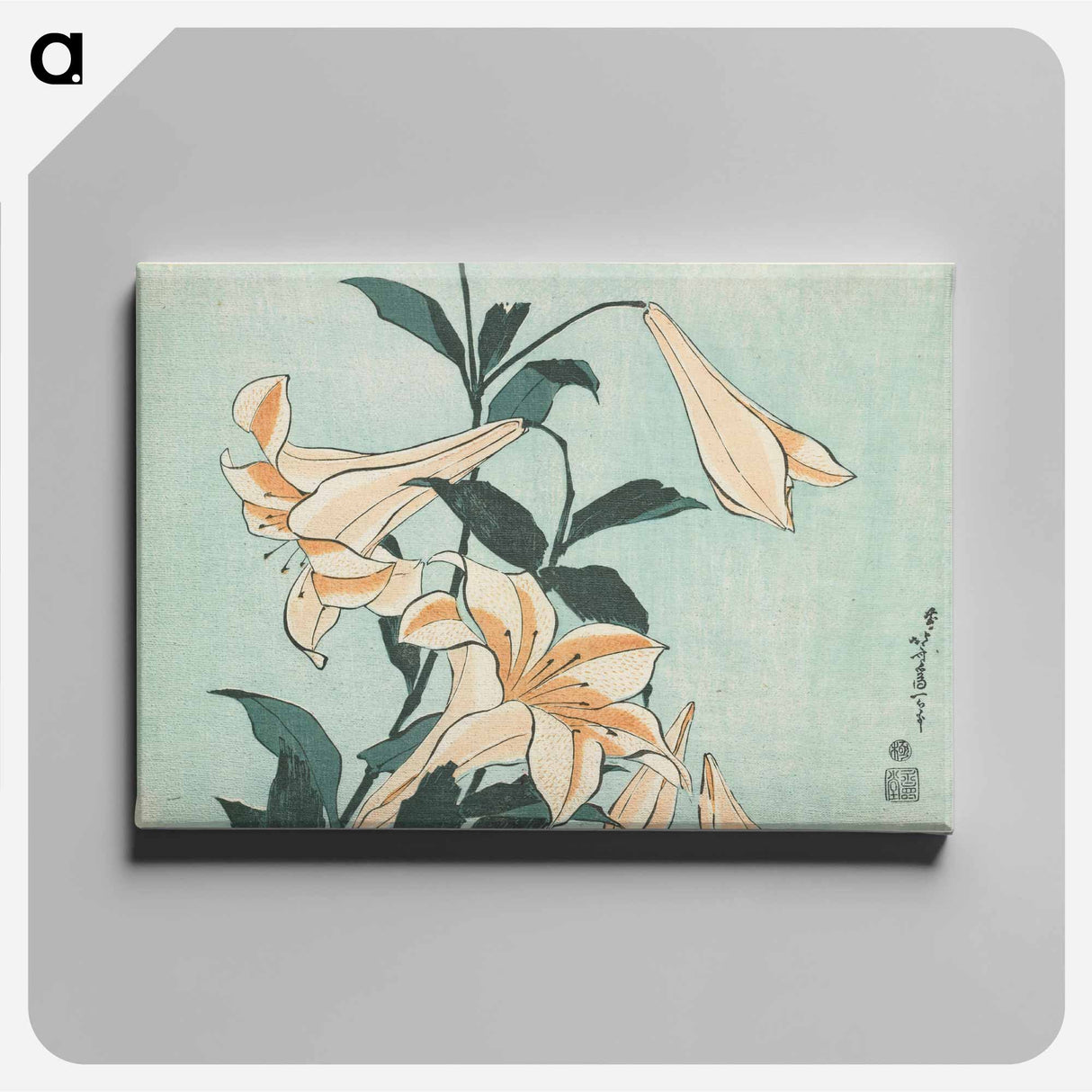 Lilies - 葛飾 北斎 Canvas.