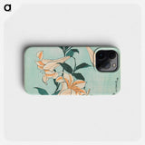 Lilies - 葛飾 北斎 Phone Case.