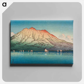 アートパネル-Sakurajima, Kagoshima, from the series Selected Views of Japan (Nihon fūkei senshū), woodblock print - 川瀬 巴水 Canvas.