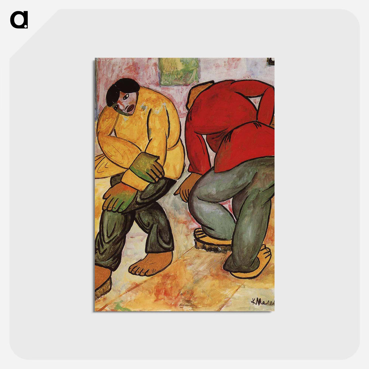 アートポストカード-Floor Polishers - カジミール マレーヴィチ Postcard.