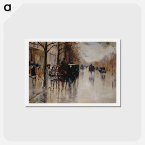 アートポストカード-Unter den Linden - レッサー ユリィ Postcard.