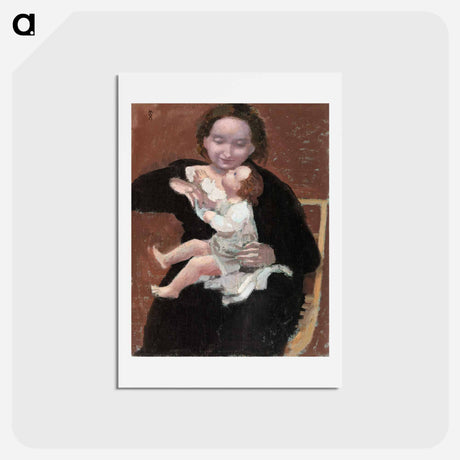 アートポストカード-Mother and Child - モーリス ドニ Postcard.
