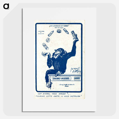 アートポスター-Animals of "Gibbs" (Monkey Series): Does This Animal Amuse You?
 - 国立医学図書館 Poster.