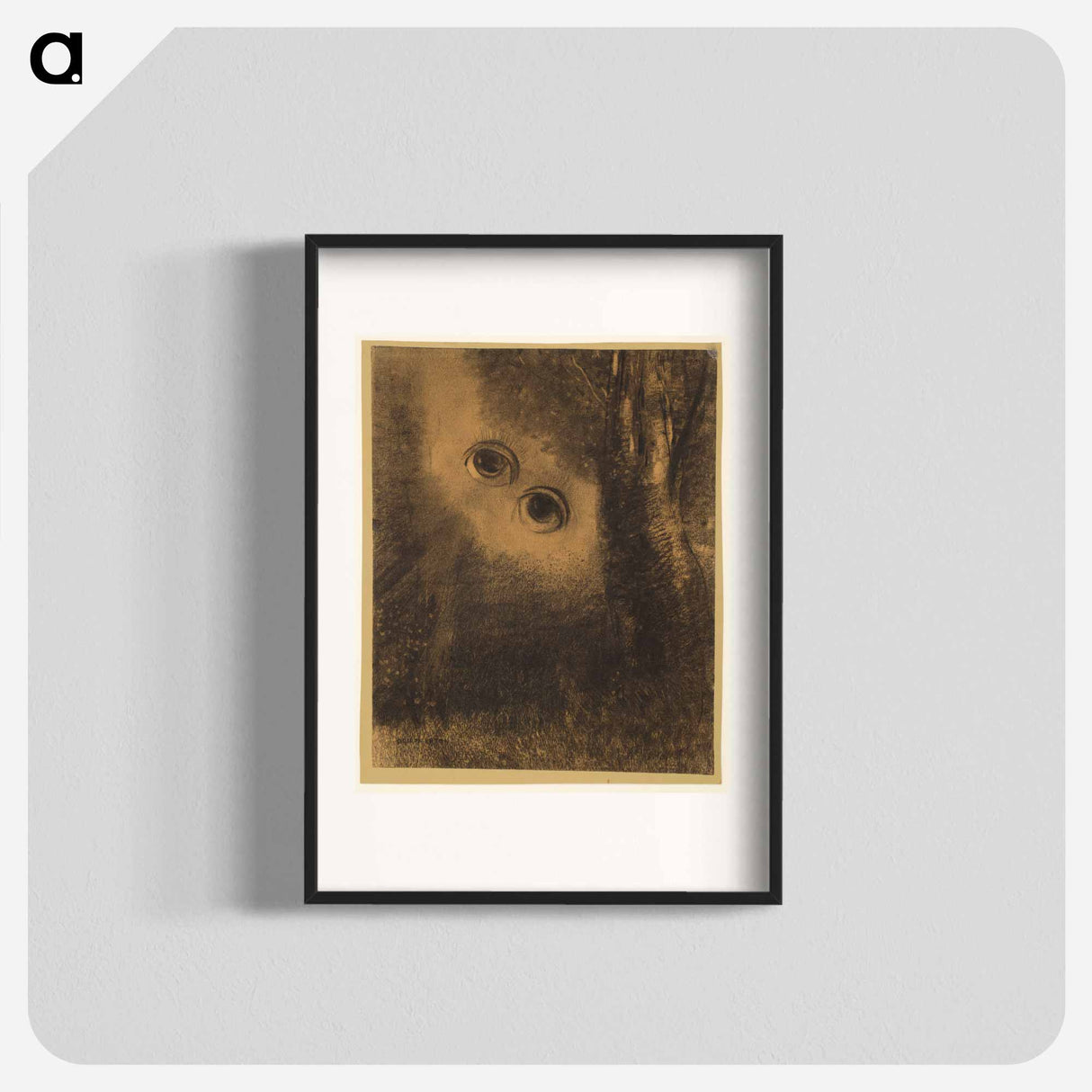 Odilon Redon's Eyes in the Forest - オディロン ルドン Poster.