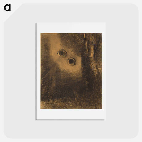 アートポストカード-Odilon Redon's Eyes in the Forest - オディロン ルドン Postcard.