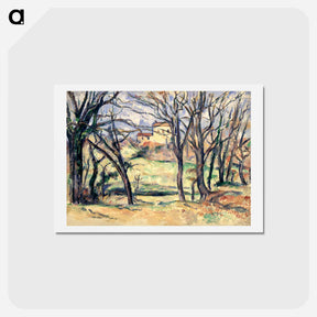 アートポストカード-Trees and Houses Near the Jas de Bouffan - ポール セザンヌ Postcard.