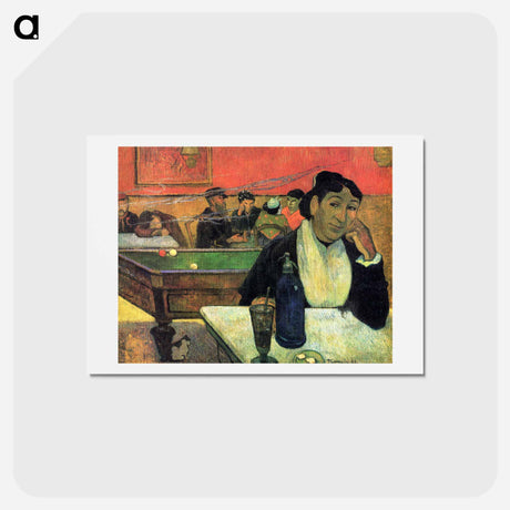 アートポストカード-Night café - ポール ゴーギャン Postcard.