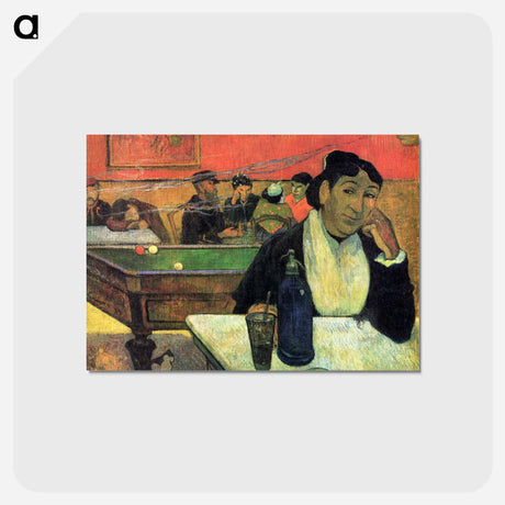 アートポストカード-Night café - ポール ゴーギャン Postcard.