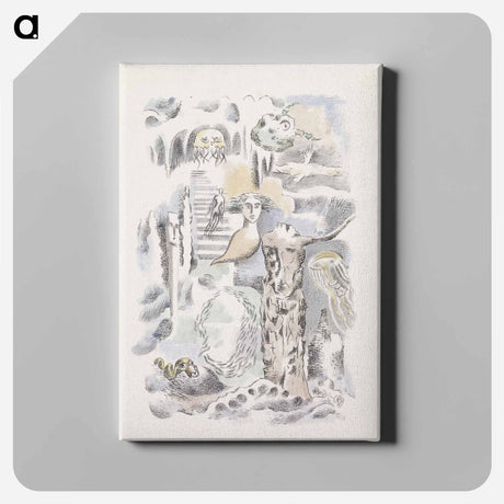 アートパネル-Design for Urne Buriall–Ghosts - ポール ナッシュ Canvas.