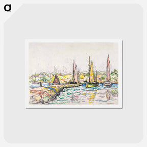 アートポストカード-Concarneau - ポール シニャック Postcard.