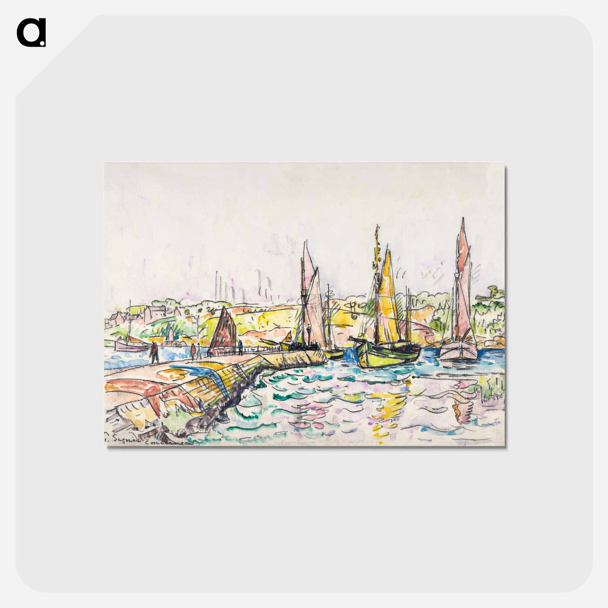 Concarneau - ポール シニャック Postcard.