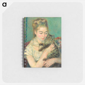 アートメモ帳-Woman with a Cat - ピエール オーギュスト ルノワール Memo.