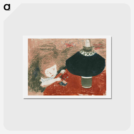 アートポストカード-Child with Lamp
 - ピエール ボナール Postcard.