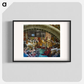 アートポスター-Detail coronation Charles the Great (Francis 1st of France) by Pope Leo III (Leo X) Vatican 11 - ラファエロ サンティ Poster.