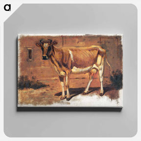 アートパネル-Study of a Standing Cow, Farmington - サミュエル コールマン Canvas.