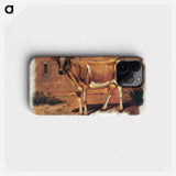 Study of a Standing Cow, Farmington - Samuel Coleman Phone Case.