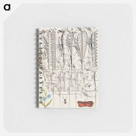 アートメモ帳-Creeping Forget Me Not, Insect, and Planthopper
 - 書道のお手本 Memo.
