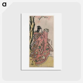 アートポストカード-Nakayama Tomisaburō I as a Kamuro Performing a Lion Dance - 東洲斎 写楽 Postcard.