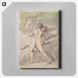 アートパネル-Nude Couple Embracing - ウィリアム ブレイク Canvas.
