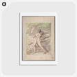 アートポストカード-Nude Couple Embracing - ウィリアム ブレイク Postcard.