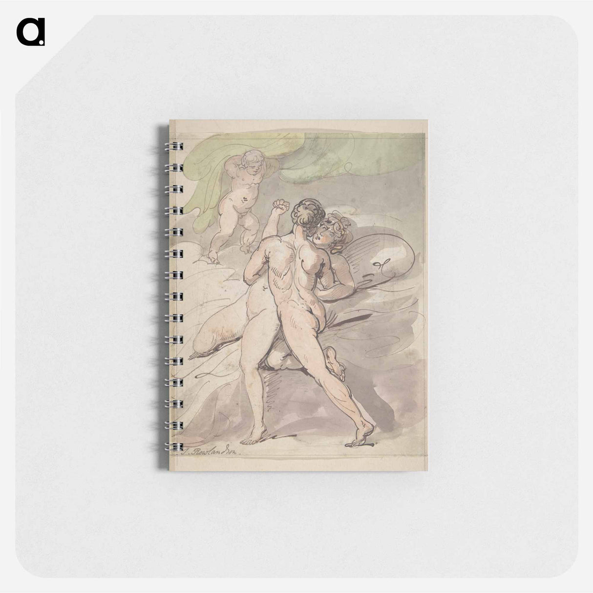 アートメモ帳-Nude Couple Embracing - ウィリアム ブレイク Memo.