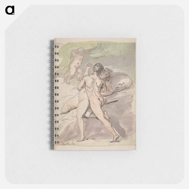 アートメモ帳-Nude Couple Embracing - ウィリアム ブレイク Memo.