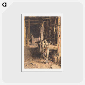 アートポストカード-Barn Interior - ウィリアム ヘンリー ハント Postcard.
