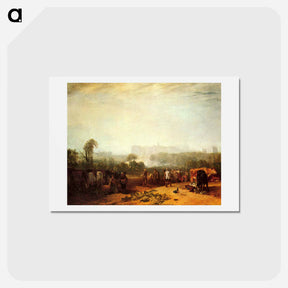 アートポストカード-Ploughing up Turnips, near Slough - ウィリアム ターナー Postcard.