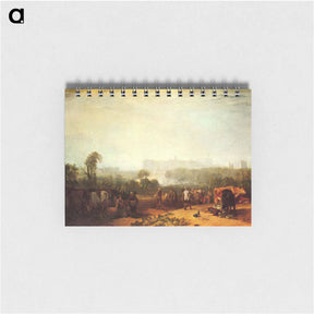 アートメモ帳-Ploughing up Turnips, near Slough - ウィリアム ターナー Memo.