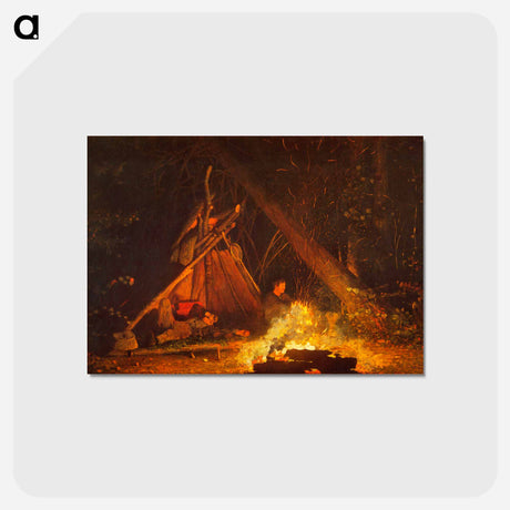 アートポストカード-Camp Fire - ウィンスロー ホーマー Postcard.