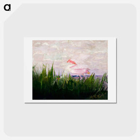 アートポストカード-Roseate Spoonbill - アボット ハンダーソン セイヤー Postcard.