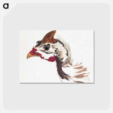 アートポストカード-Head of a Helmeted Guineafowl - アールト シューマン Postcard.