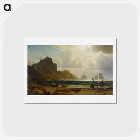 アートポストカード-The Marina Piccola, Capri - アルバート ビアスタット Postcard.