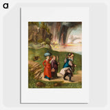 This scene is painted on the reverse side of Dürer's Madonna and Child - アルブレヒト デューラー Poster.