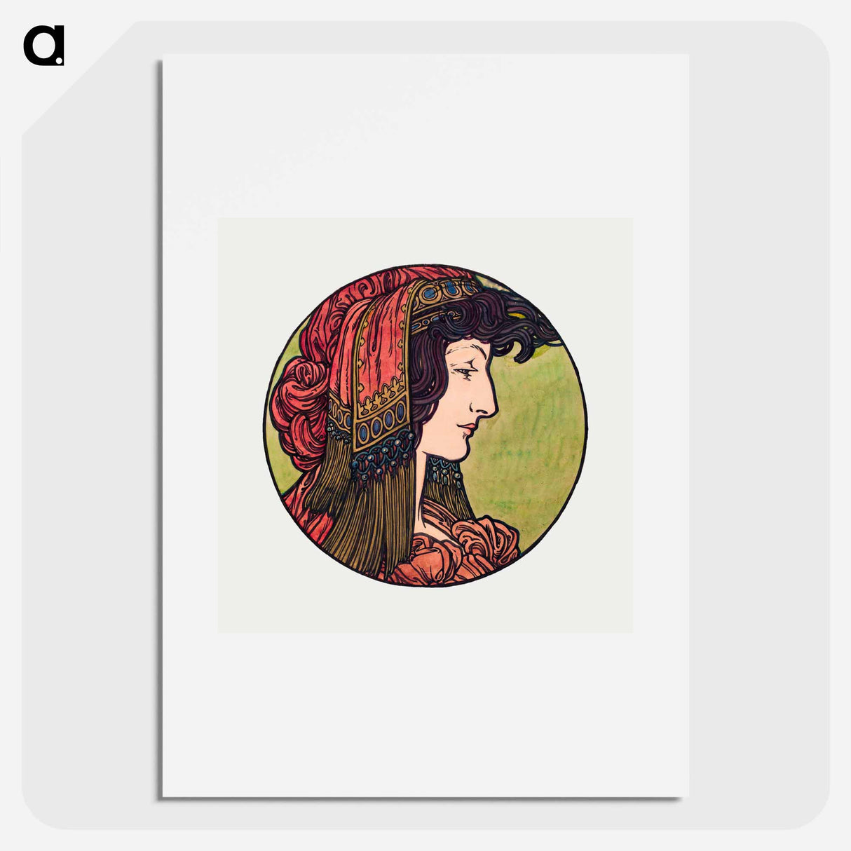 Stained glass window for the facade of the Fouquet boutique - Alphonse Mucha Poster.