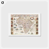 アートポストカード-Africæ nova descriptio - アンティーク地図 Postcard.