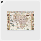 アートポストカード-Africæ nova descriptio - アンティーク地図 Postcard.